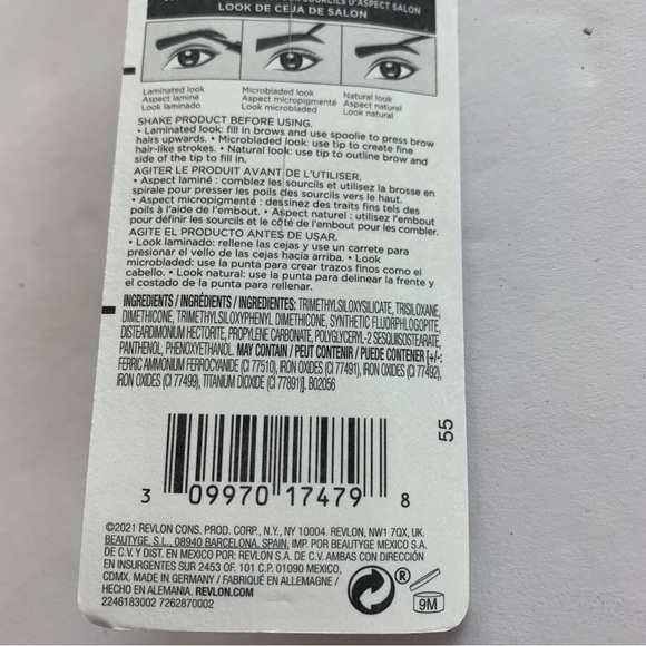 Revlon Colorstay 351 Warm Brown Semi Permanent Ink 3 Day Flawless Brows - Picture 5 of 5